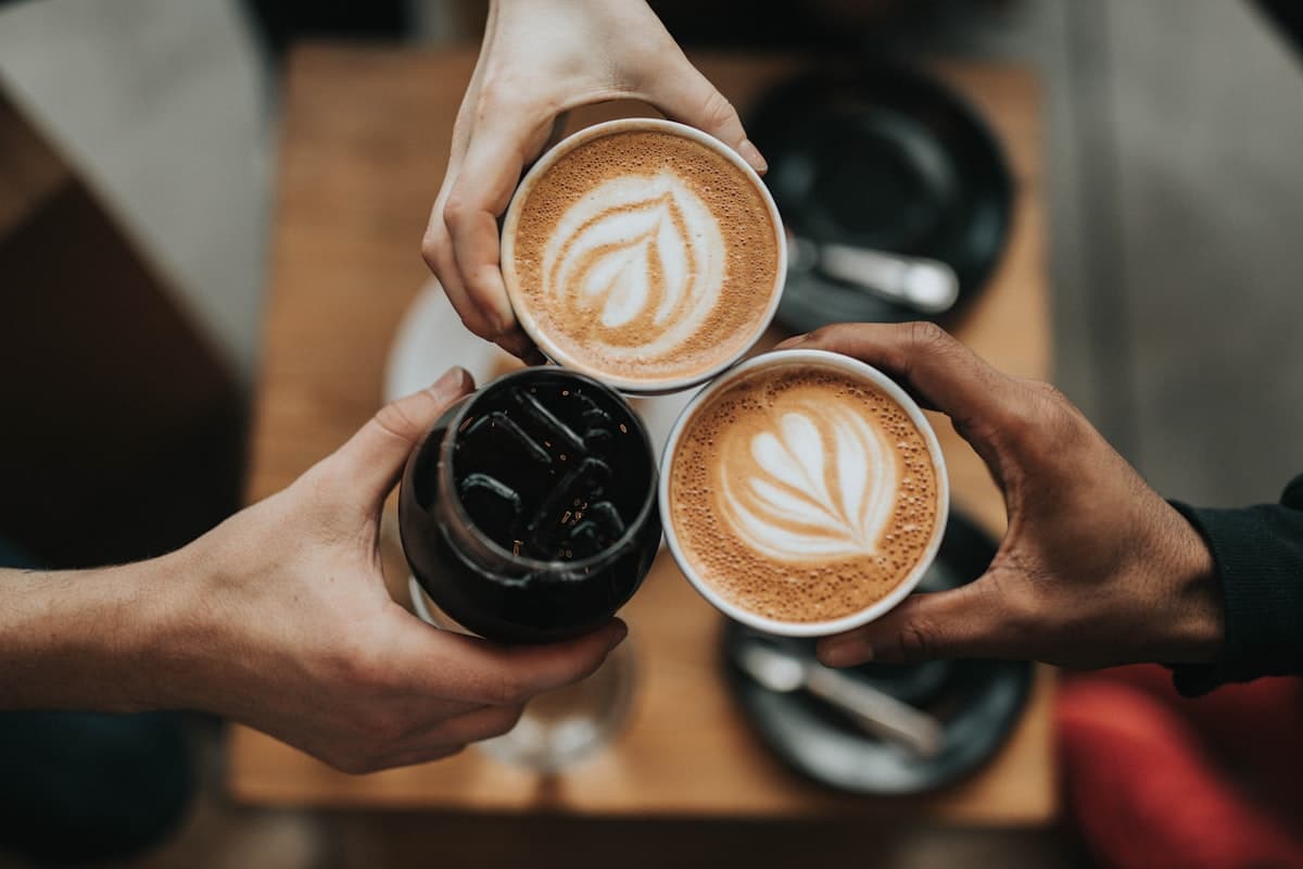 Cup of coffee with latte art